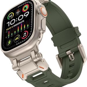 Green Strap with Titanium Adapter