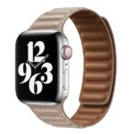 Magnetic Leather Loop Watch Band Beige