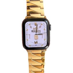 Glossy Matte Watch Strap in Gold Color