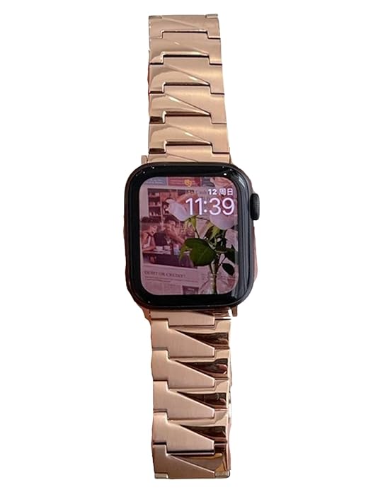 Glossy Matte Watch Strap in Rose Gold