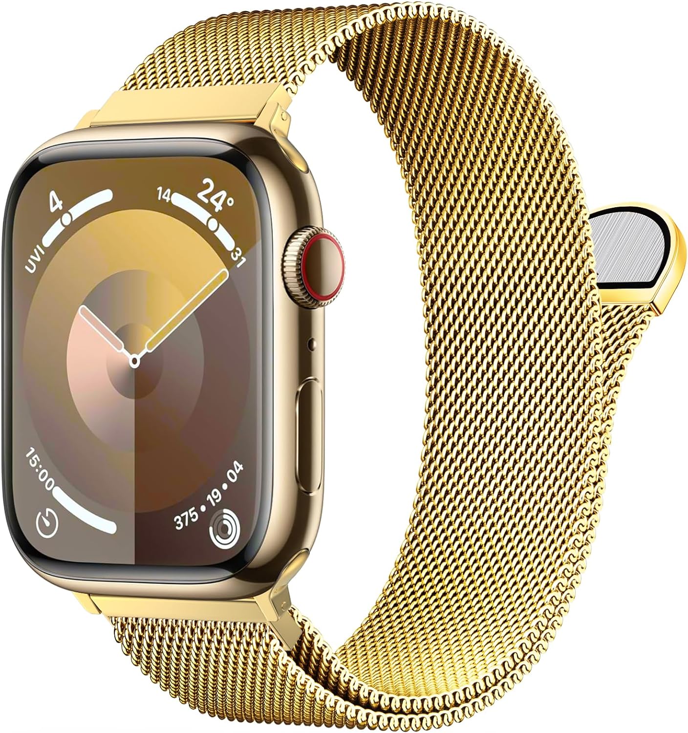 Steel Mesh Loop Magnetic Gold Band