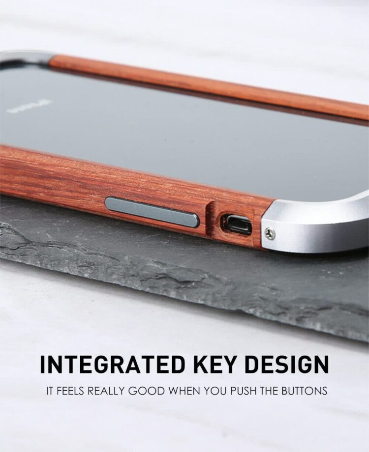 Real Wood Accents Aluminum Bumper Case