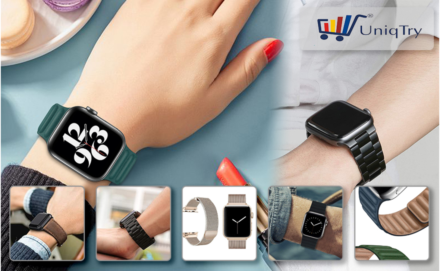 Magnetic Silicone Loop Strap Black