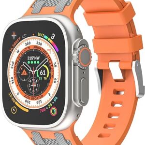 Watch Silicone Strap Orange/Grey